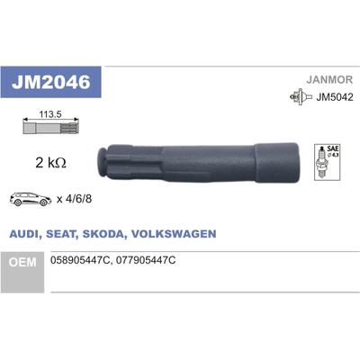 JANMOR Stecker, Zündspule JM2046 für VAG