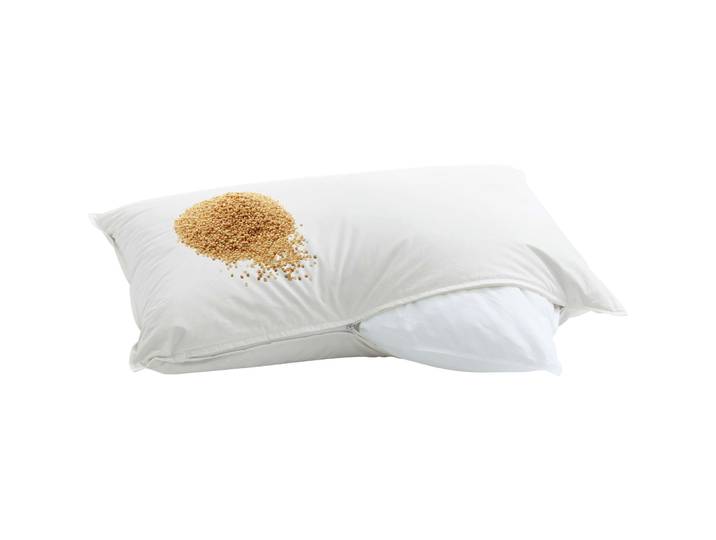 Billerbeck Kissen Casa Hirse weiss Baumwolle/Daunen Gänsedaunen 50 x 90 cm - Schweizer Möbelhersteller