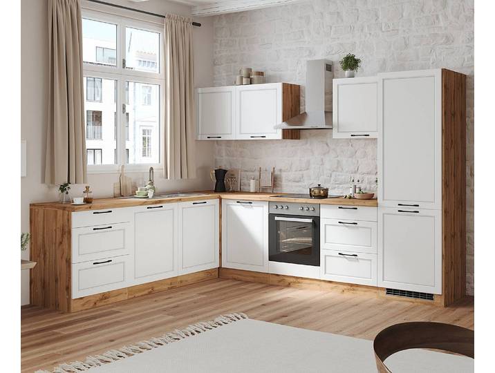 Meuble sous évier Meran - 1 porte 120 x 86 x 60cm Blanc/Blanc mat
