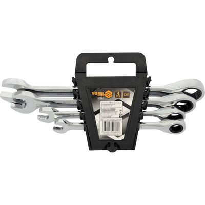 TRIZERATOP Set di chiavi combinate a cricchetto 10-19 mm 4 pezzi