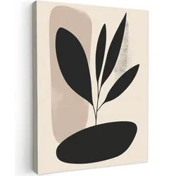 LEINWANDBILD Pflanze - Beige - Japanisch Room Decor 30x40 cm