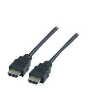 EFB Elektronik 3 m HDMI Typ A Standard A Audio Return Channel ARC Schwarz HighSpeed Anschlusskabel mit Ethernet Stecker A A 4K30Hz schwarz (K5430SW.3)