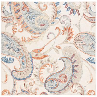 SAFAVIEH Handmade Micro-Loop Tare Floral Paisley Wool Rug