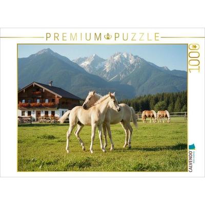 CALVENDO Puzzle Spielende Haflinger Fohlen | 1000 Teile Lege-Größe 64x48cm Foto-Puzzle für glückliche Stunden, Sonstige von , Calvendo Puzzle