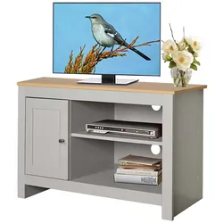Fernseher Schrank in Grau und Eiche Optik 95 cm breit