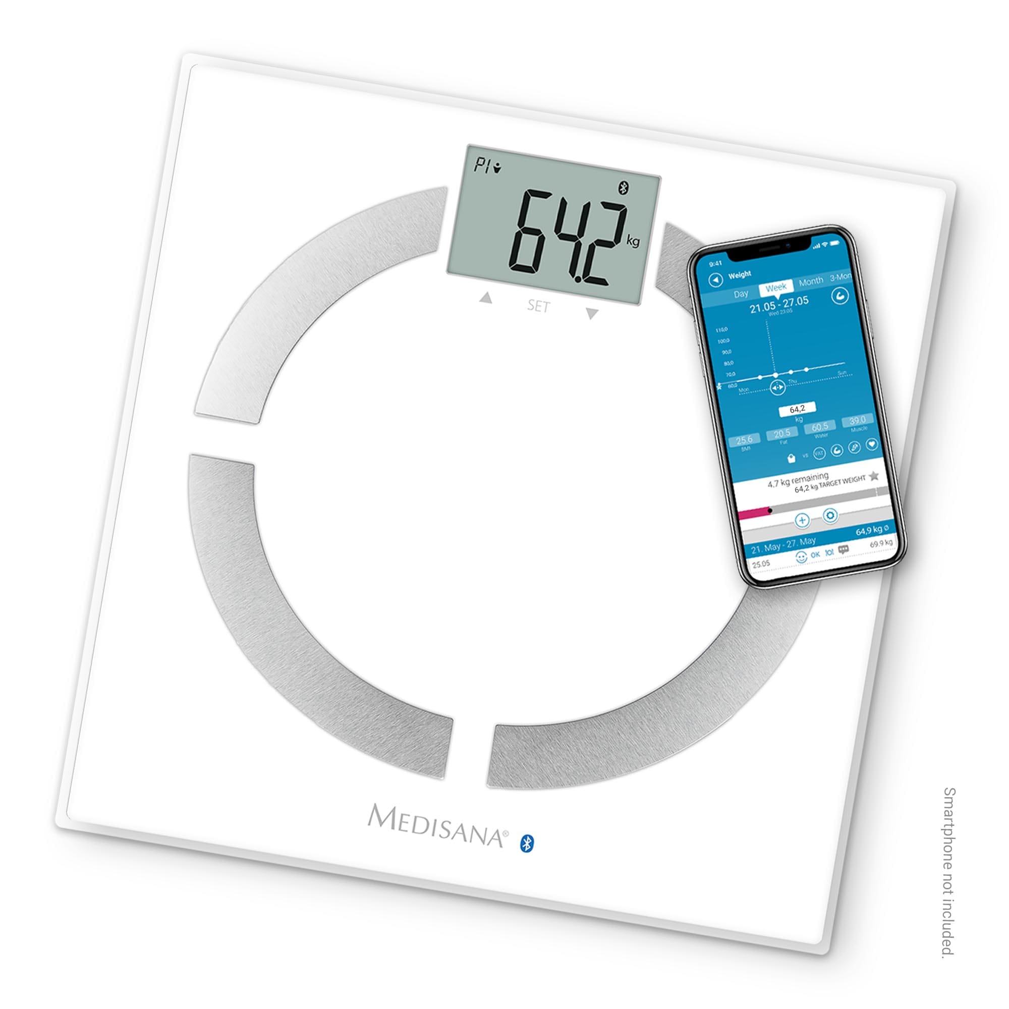 Medisana BS 444 connect Smarte Körperanalysewaage weiß 40444