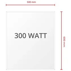 Infrarotheizung Wandheizung inkl. Thermostat WIFI, Leistung in Watt: 600W, Zubehör: inkl. Wandmontage-Set