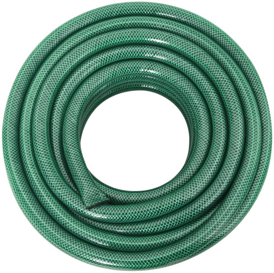 vidaXL Manguera de jardín con accesorios PVC verde 0,75" 30 m Verde