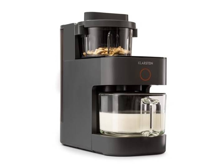 Klarstein Mixer, Standmixer mit 300 Motor- und 1250 Watt Heizleistung, Hochleistungsmixer für Pflanzenmilch Zubereitung, Smoothie Mixer mit 360° Heiztechnologie, 30.000 U/min, Touchscreen, Schwarz