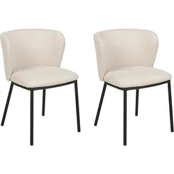 ESSZIMMERSTUHL 2er-Set Polsterbezug Beige Mina