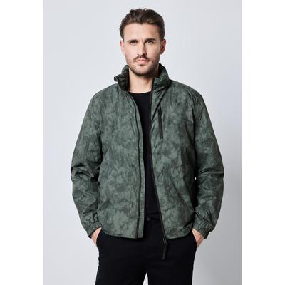 Windbreaker STREET ONE MEN, Herren, Gr. XL (44), grün (dusty grün), Stoff, Obermaterial: 100% Polyester. Futter: 100% Polyester, bedruckt, normal normal, hoch geschlossener Ausschnitt, Bündchen, Jacken Windbreaker, mit Kapuze in Tasche am Nacken