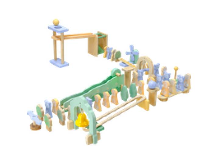 LUPILU® Jouet à bille en bois (Domino des animaux)
