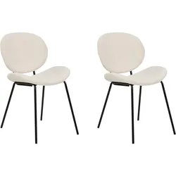 ESSZIMMERSTUHL 2er-Set Kunstleder Weiß Luana