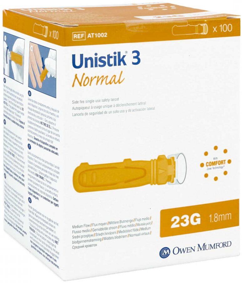 Unistik 3 Normal 1,8mm Eindr.tiefe Stechhilfe 100stk
