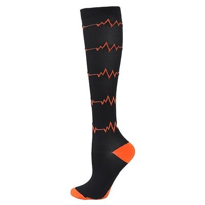 3 Paar Unisex-Sport-Kompressionssocken, elastische Wadensocken mit langem Schlauch für Damen und Herren, athletische Drucksocken zum Laufen und Seilspringen