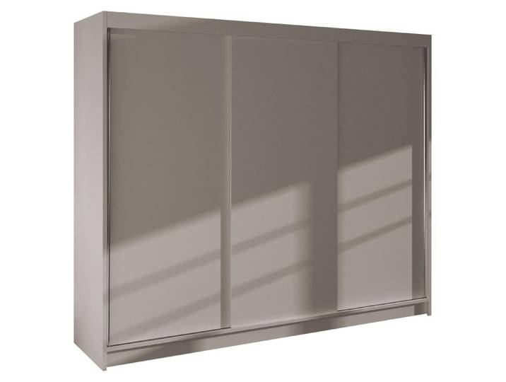 MIRJAN24 Schiebetürenschrank Derby II, Kleiderschrank, Stilvoll Schlafzimmer Garderobenschrank (Farbe: Cashmere)