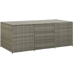 Helloshop26 - Gartenaufbewahrungsbox/Box aus gewebtem Kunstharz 180 x 90 x 75 cm grau