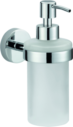 Nie wieder Bohren nwb Seifenspender Pro 020 P02412 chrom, Glas satiniert, mit Befestigungstechnik