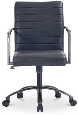 NADAAL STUDIOS Pax Office Chair, Top-Grain Leather, Black