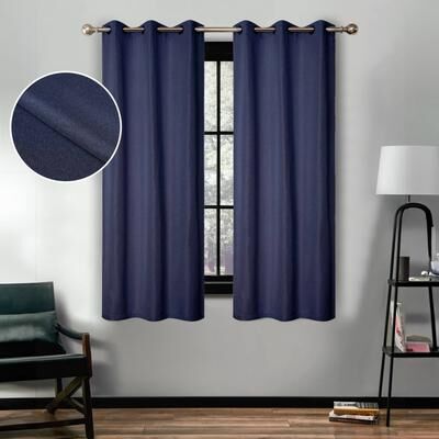 Superior Linen Washable Room Darkening Curtains, Set of 2 Panels