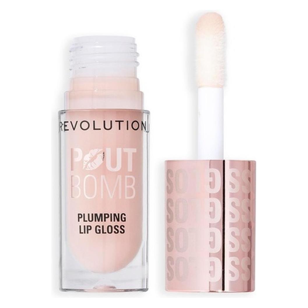 I Heart Revolution Revolution Beauty Pout Bomb Plumping Lip Gloss High-Shine for Glossy Fuller (Milky Sheer Holo) (94307360)