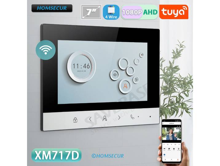 Moniteur intérieur intelligent Tuya WIFI avec écran LCD 7 /10 pour interphone vidéo mains libres HD 1080P 4 fils, sonnette de sécurité domestique