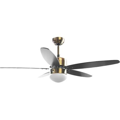 Deckenventilator SONNENKÖNIG "Catania, Leistung 70W, laufruhig, Fernbedienung, Lampe", schwarz, B:100cm H:30cm T:100cm, Ventilatoren, 3 Ventilationsstufen, 5 Blätter