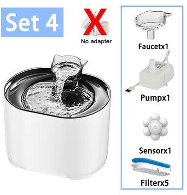 Uplift Treasures Intelligent Ultra Quiet Cat Water Fountain white Set4 2.2l