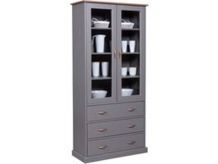 INTER LINK Vitrine buffet Westerland , 90 x 38,40 x 190 cm (gris, sépia/marron)