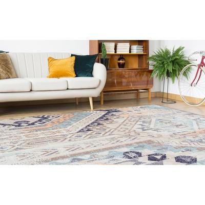 Teppich CALO-DELUXE "Emin 600", bunt (multi, blau), B:160cm H:10mm L:230cm, Baumwolle, Teppiche, Teppich, reine Baumwolle, Wohnzimmer