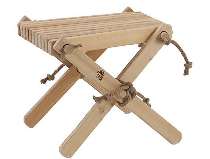 Ecofurn Lilli Lärche nat montiert Beistelltisch/Foot Rest, Holz, Natur