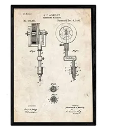 POSTER Tätowiermaschine Patent A3 Rahmenlos