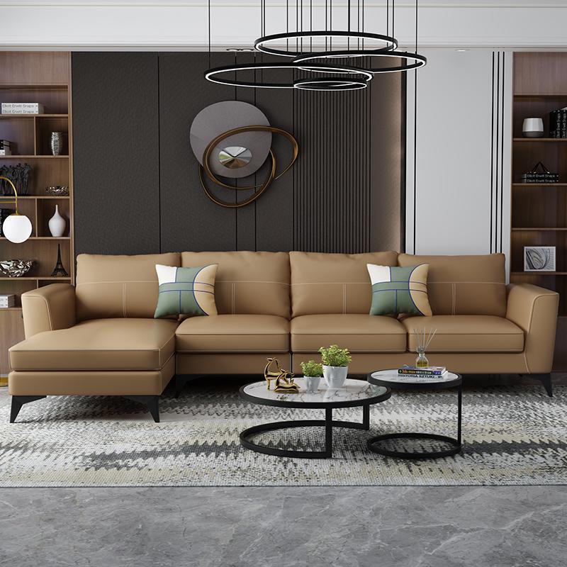 Design Esk Ecksofa L-Form Modern Sofas Ledersofa Couch Wohnlandschaft Sofa Sitz