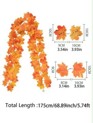Inspired Living Harvest Glow Maple & Fruit Vine Garland 1