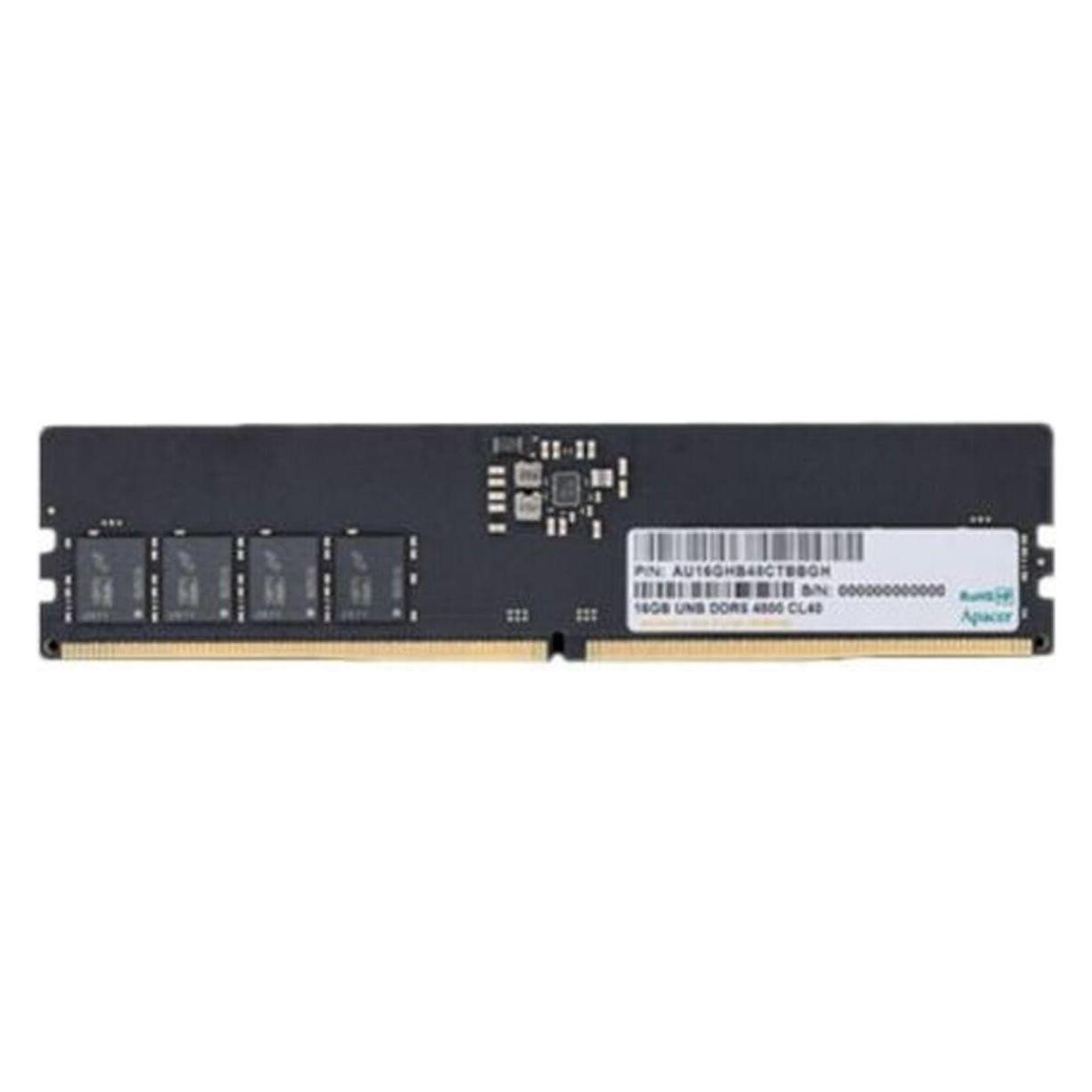 Apacer Memória Desktop - 16GB DDR5 (4800MHz, CL40, 1.1V) (1 x 16GB, 5600 MHz, DDR5-RAM) (RAMAPAFL16G2APTH)