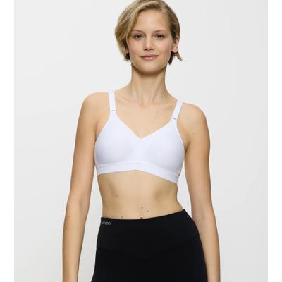 Sport-BH TRIACTION BY TRIUMPH "Triaction Wellness N", Damen, Gr. 90, Cup B, weiß, Single Jersey, Obermaterial: 77% Polyamid, 23% Elasthan (LYCRA), unifarben, BHs Sport-BH BH, atmungsaktiv und hoher Support