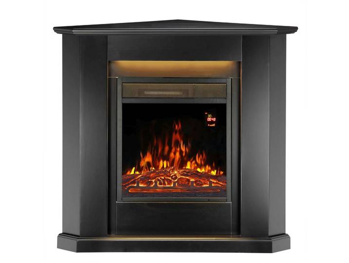 ELEKTROKAMIN 2000W dreieckig schwarz mit Flammeneffekt