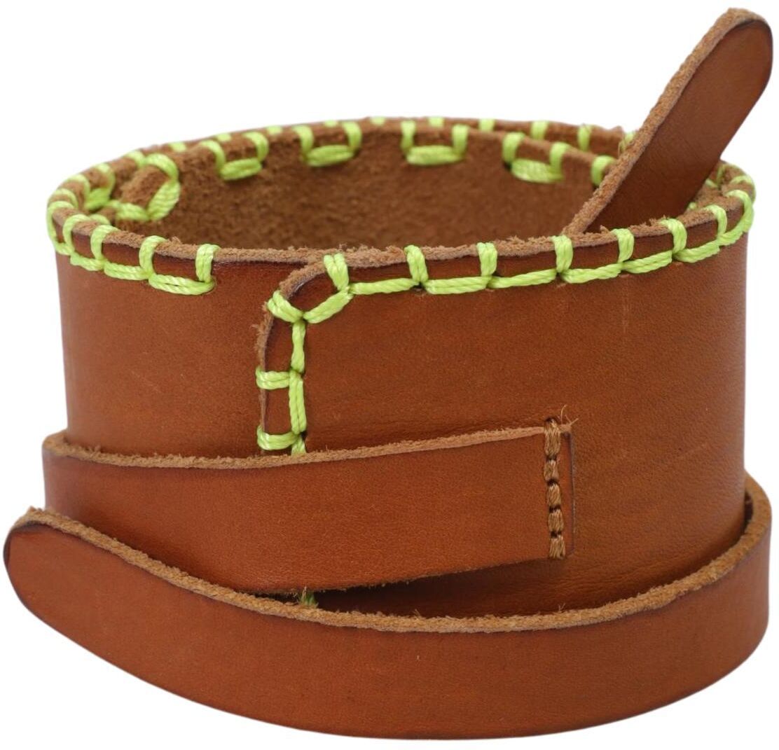 Forte_Forte Damen Gürtel, Neon, Gr. 115, Leder - Second Hand