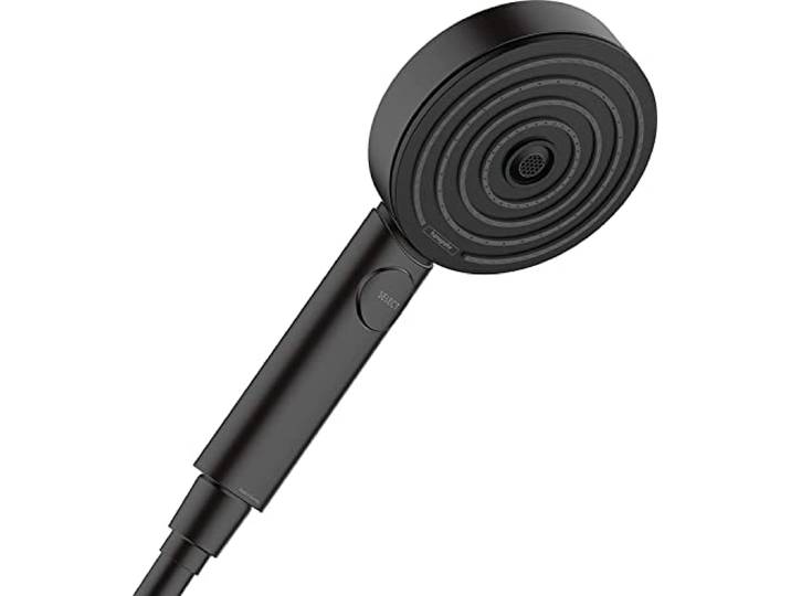 Hansgrohe Pommeau de Douche Pulsify Select S\, Douchette à Main 105 mm Diamètre\, 3 Types de Jet (Activation)\, Noir Mat\, 24100670