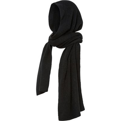 Schal BONPRIX "Kapuzenschal mit Glitzereffekt", Damen, schwarz, Obermaterial: 90% Polyacryl, 10% metallisierte Fasern, Modetücher Schal, aus Polyacryl und metallisierten Fasern, mit Glitzereffekt