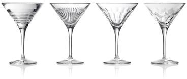 Waterford Mixology Martini 8floz, Mixed Set of 4