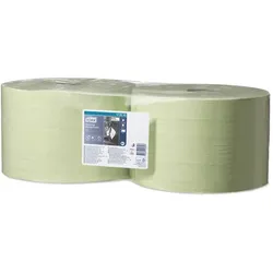 Tork 129243 Putztuchrolle Servoil Tissue grün 2-lagig 24x34 cm, 1500 Abrisse/Rolle, 2 Rollen