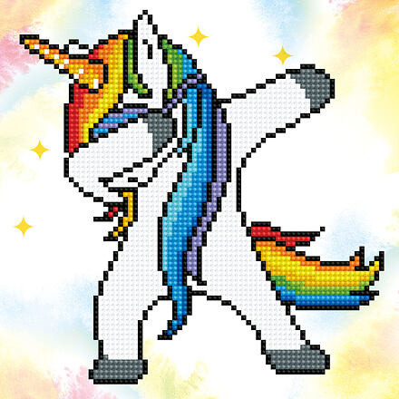 Diamond Dotz Uni Dab Eenhoorn Diamond Painting voor kinderen, Meerdere kleuren, 2613 stuks