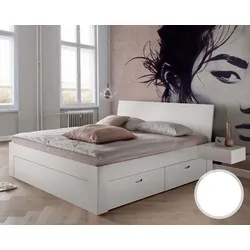 Massivholz »Los Angeles XIX« Buche Weiß Massivholzbett 180x200 cm / 25 cm / ohne Bettschublade