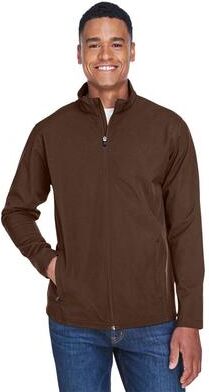 Team 365 TT80 Men's Leader Soft Shell Jacket in Sport Dark Brown size XL