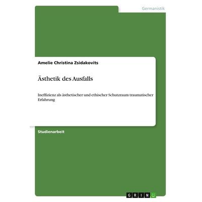 Ästhetik des Ausfalls, Taschenbuch von Amelie Christina Zsidakovits, GRIN, 978-3-389-20068-1