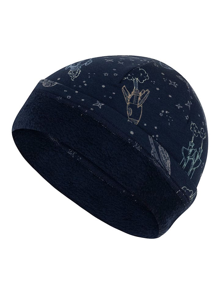 Salt and Pepper Beanie in Dunkelblau - 55 cm