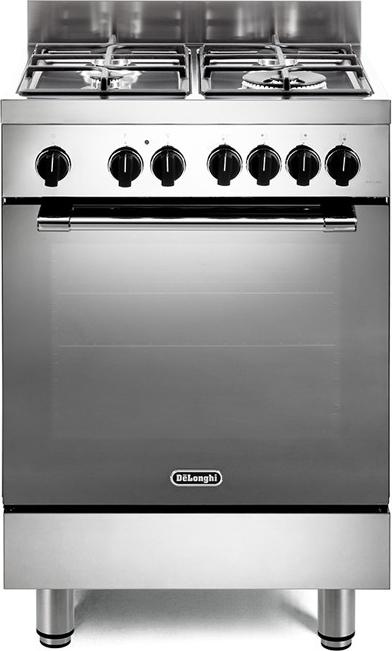 De'Longhi GEMMA 66 ML, Freistehender Herd, Edelstahl, Drehregler, Edelstahl, Metall, Vorderseite