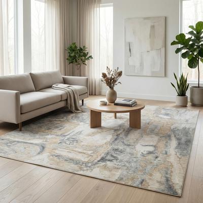 Exquisite Rugs Infinity Handmade Wool/Nylon in Gray/Silver Area Rug