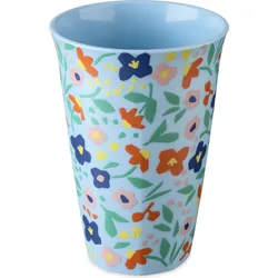 Nora Becher L mit Blumenmuster blau